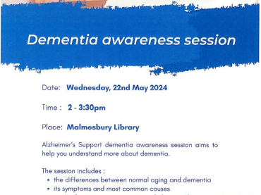 Malmesbury Library - Dementia Awareness Session